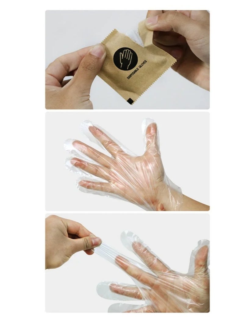 50 Pcs Of Individually Packaged Transparent Gloves, Food-Grade Safety Gloves For Dining And Food Preparation - Image 2